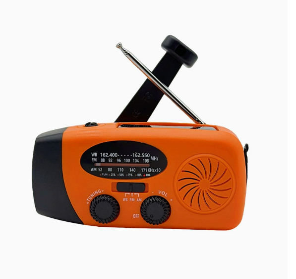 Solar Hand Crank USB Charging Radio Flashlight_voghion.com